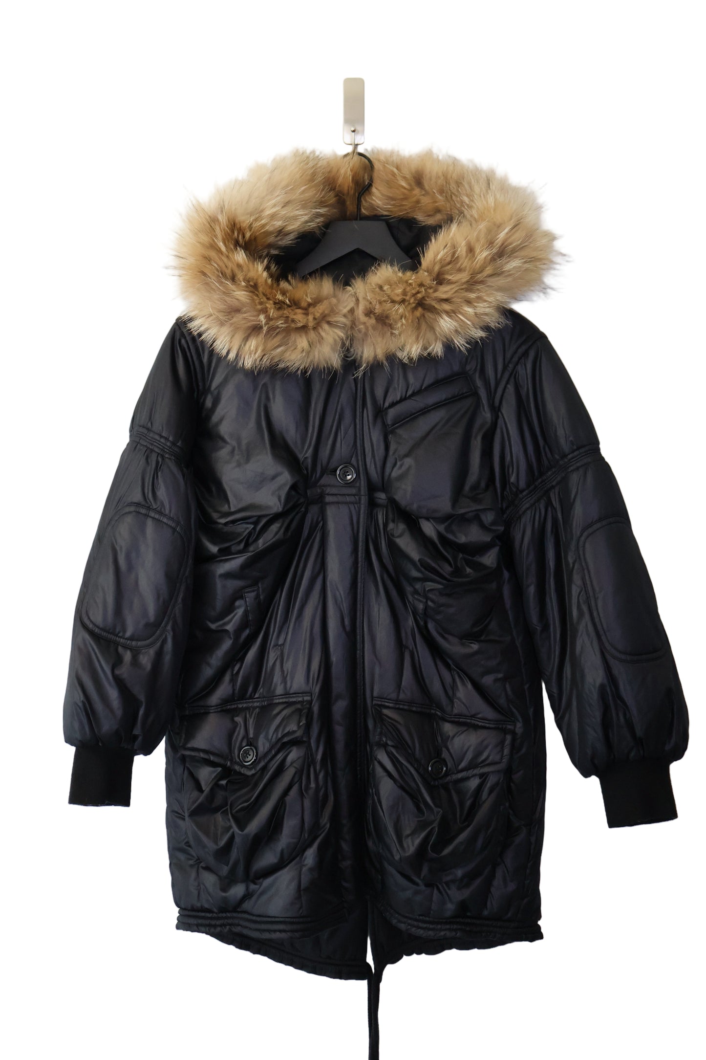 Antonio Berardi Fur Hood Puffer Coat