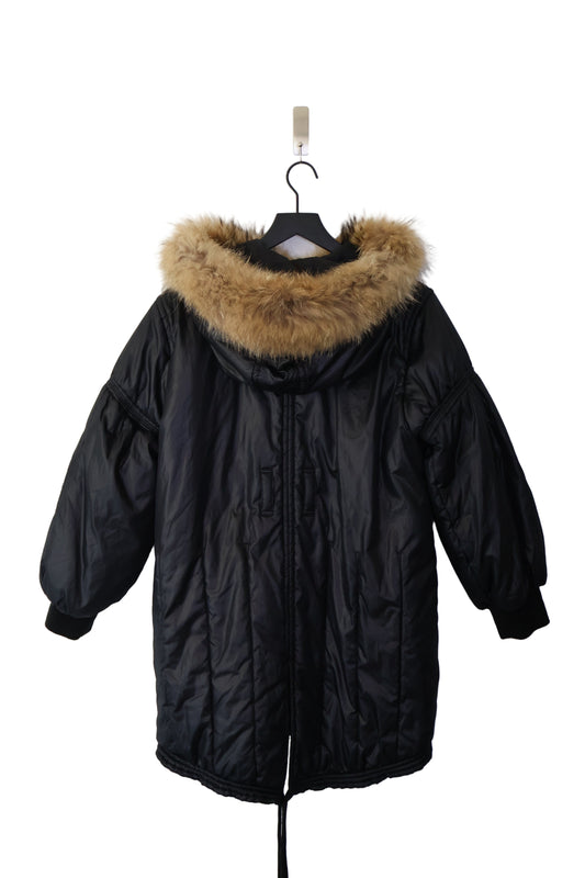 Antonio Berardi Sample Fur Hood Puffer Coat