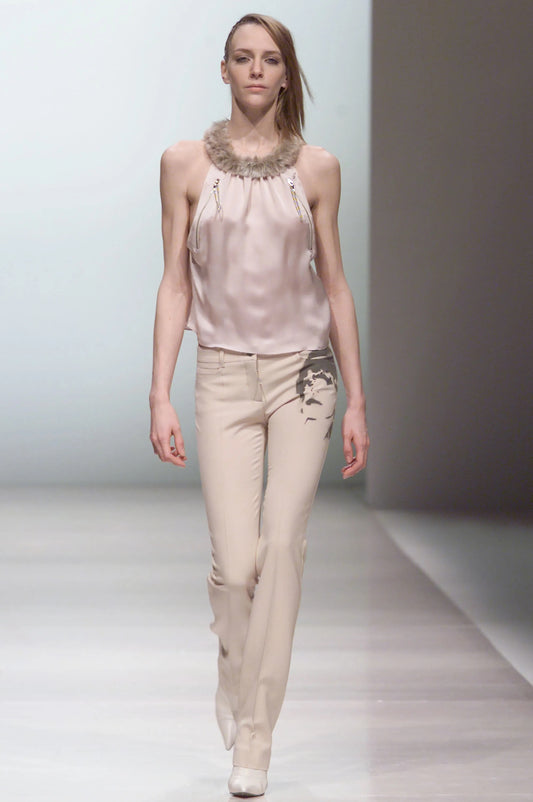FW01 Chloé Face Print Trousers