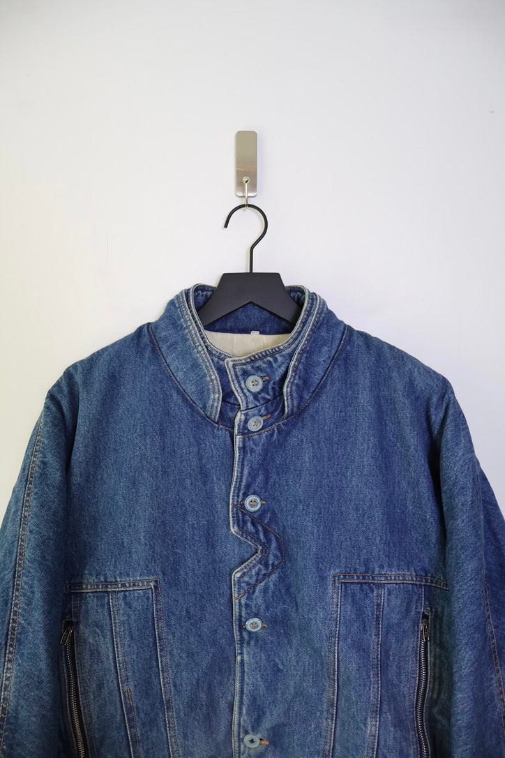 80s Italian Denim Bomber Jacket