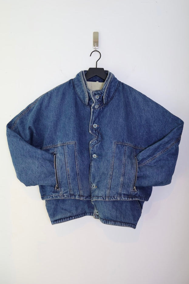 80s Italian Denim Bomber Jacket