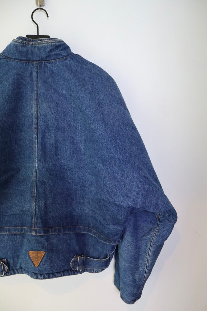 80s Italian Denim Bomber Jacket