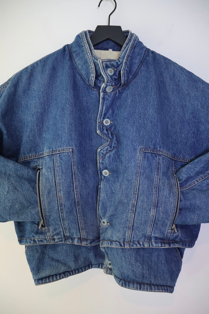 80s Italian Denim Bomber Jacket