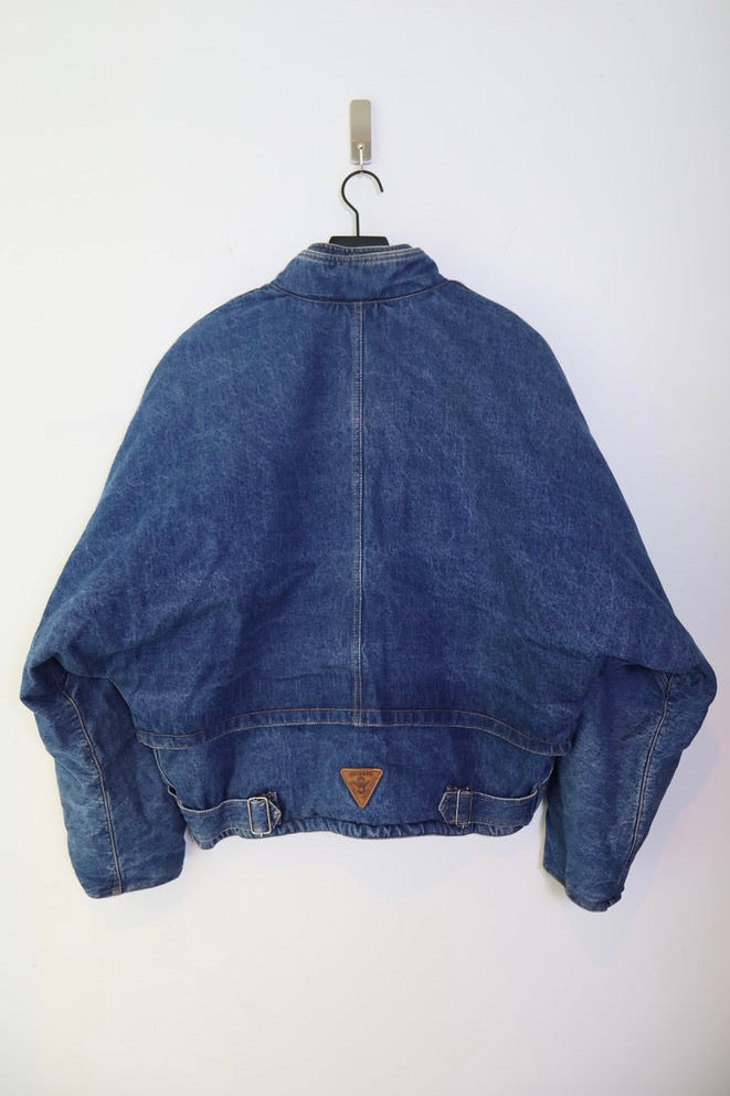 80s Italian Denim Bomber Jacket