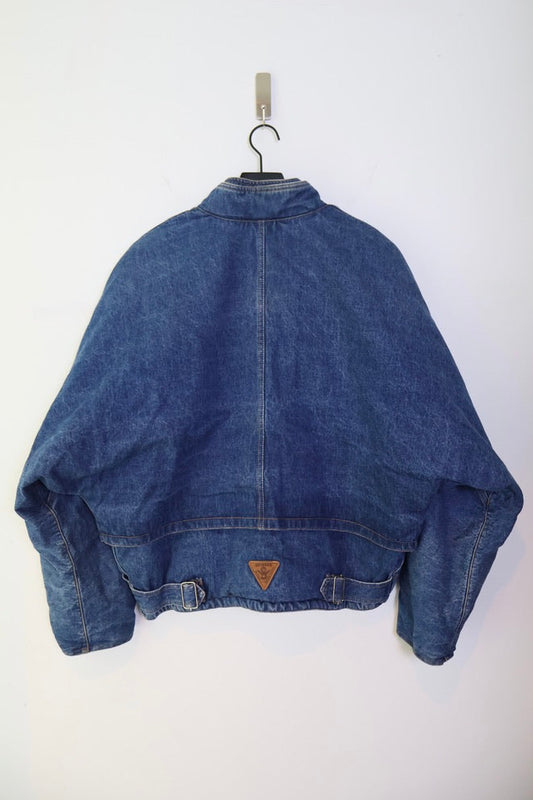 80s Italian Denim Bomber Jacket