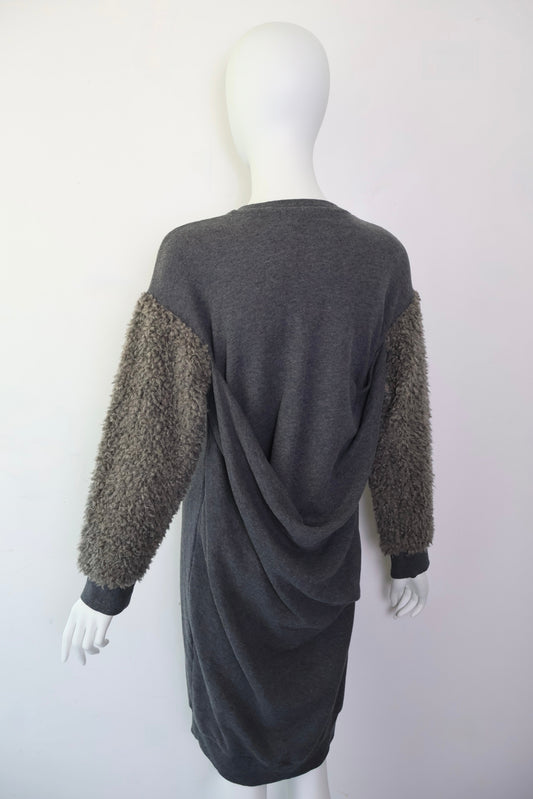 Hussein Chalayan Sherpa Sleeve Dress