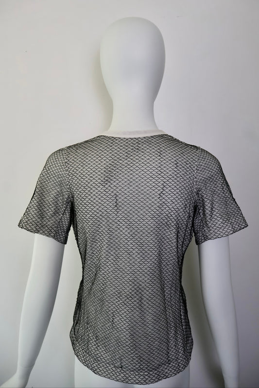 2004 Comme des Garcons Deformed Mesh T-Shirt