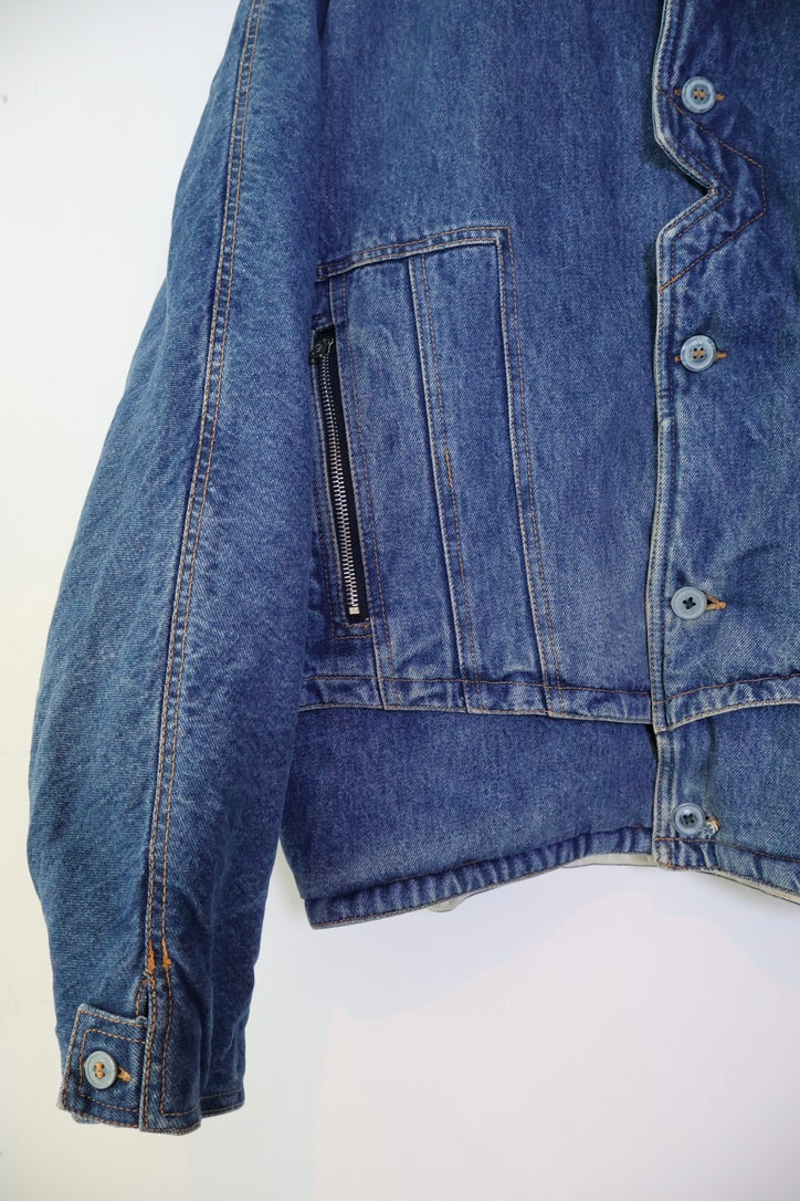 80s Italian Denim Bomber Jacket