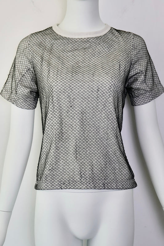 2004 Comme des Garcons Deformed Mesh T-Shirt