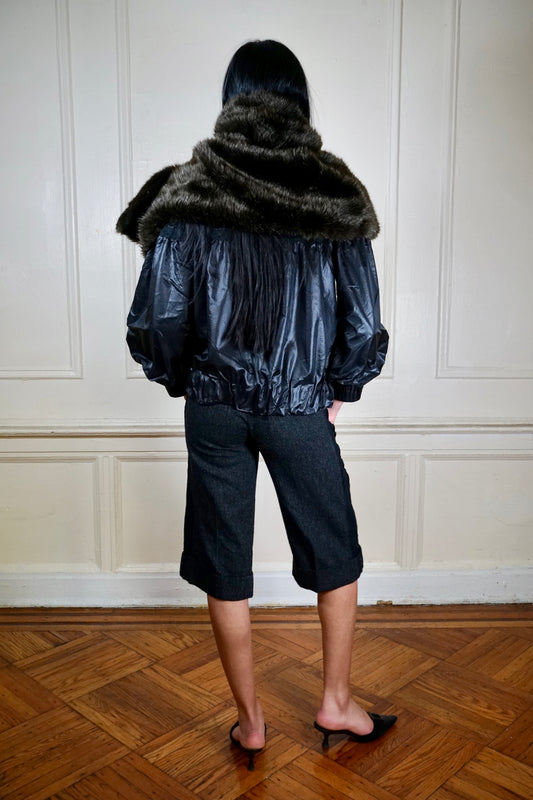 French Designer Wool Shorts