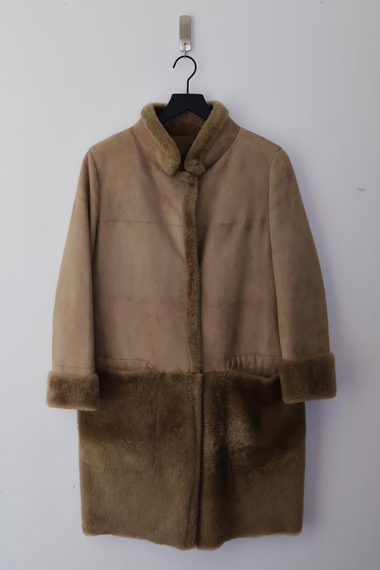 Sakayori Fur Trim Coat