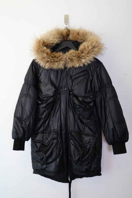 Antonio Berardi Fur Hood Puffer Coat