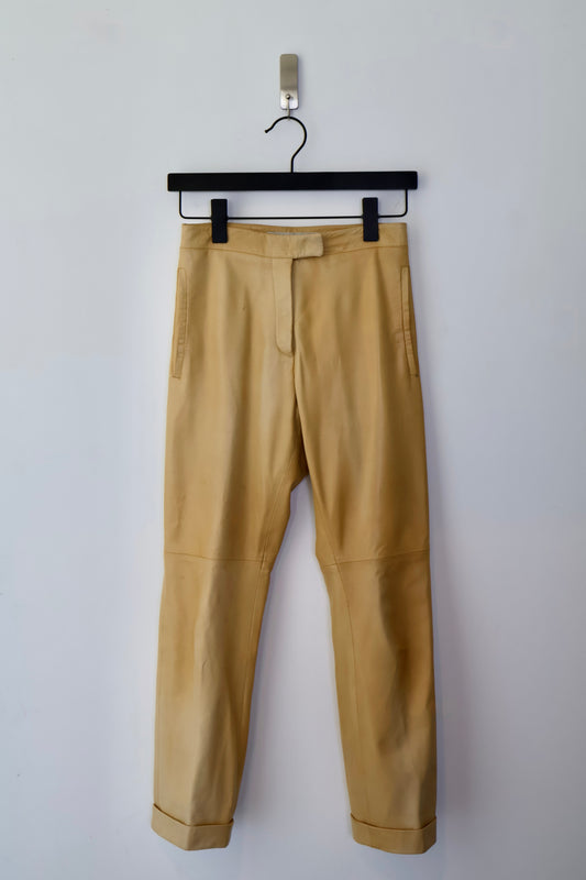 FW02 Ruffo Research Leather Trousers