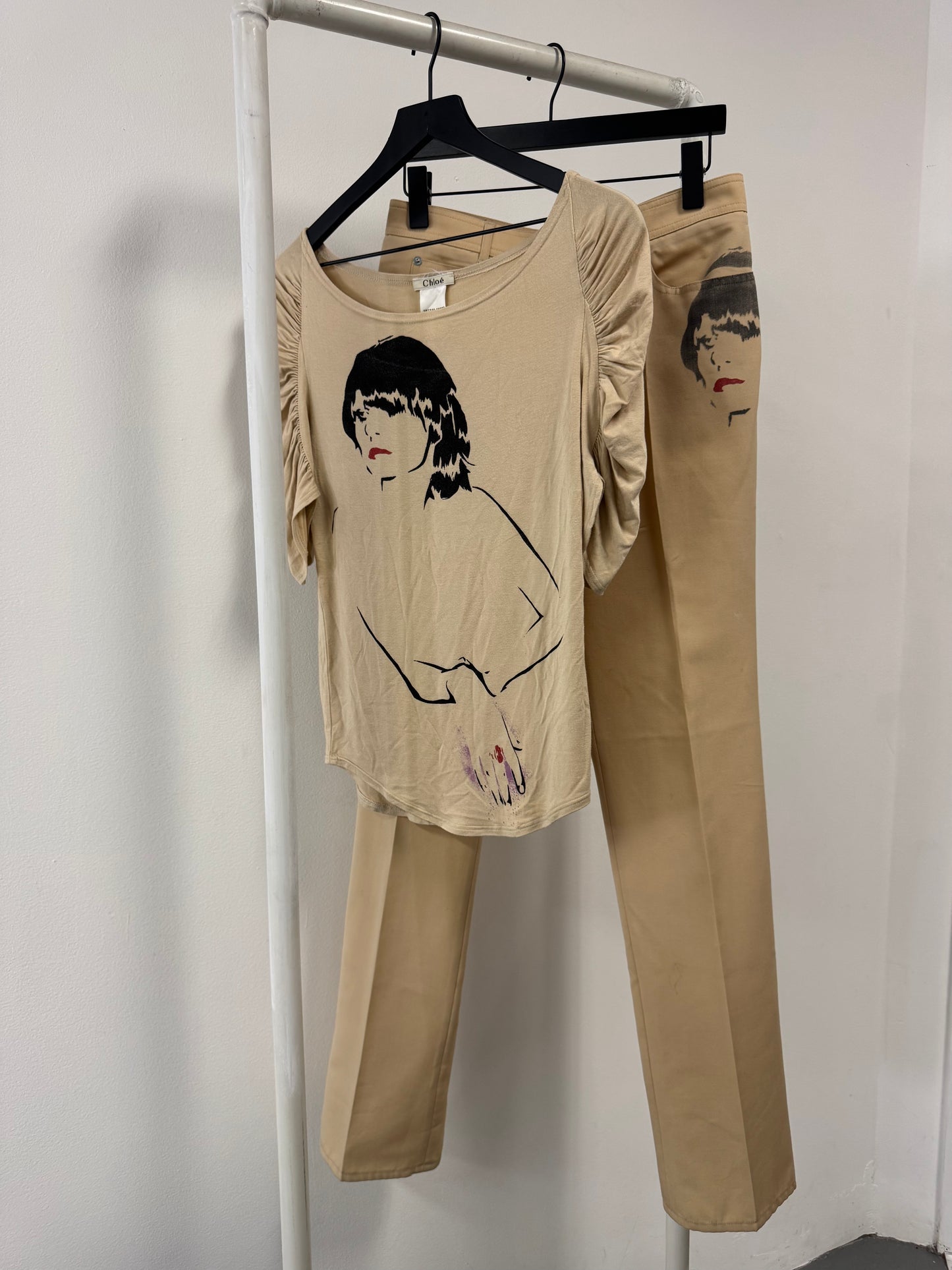 FW01 Chloé Face Print Top