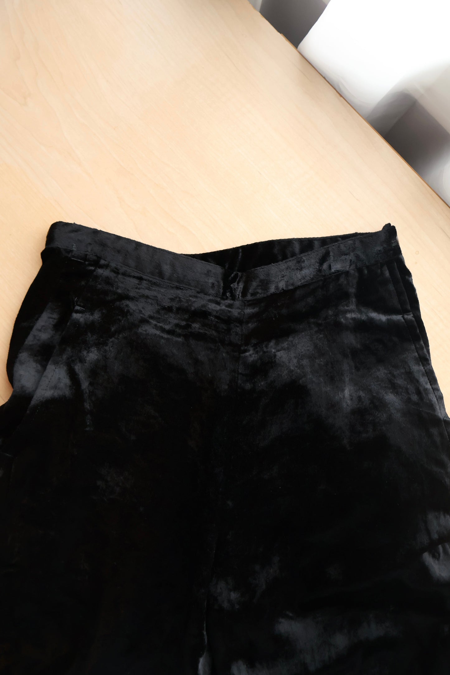 80s Comme des Garçons Crushed Velour Tapered Pants