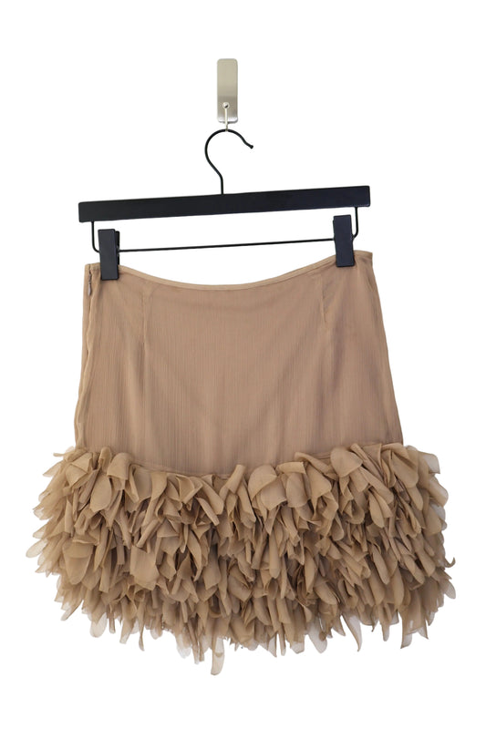 French Label Petal Ruffle Skirt