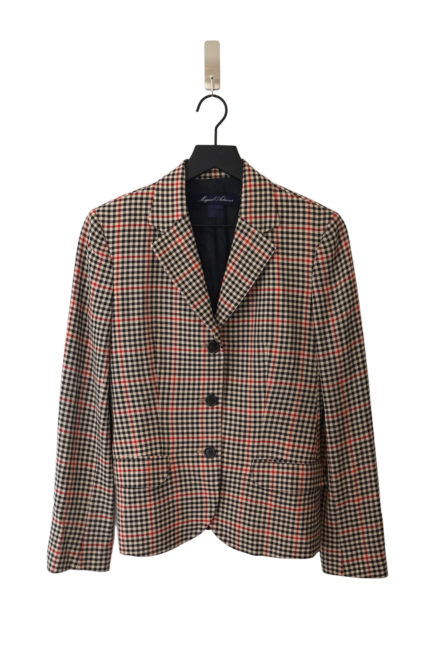 SS01 Miguel Adrover Gingham Check Blazer