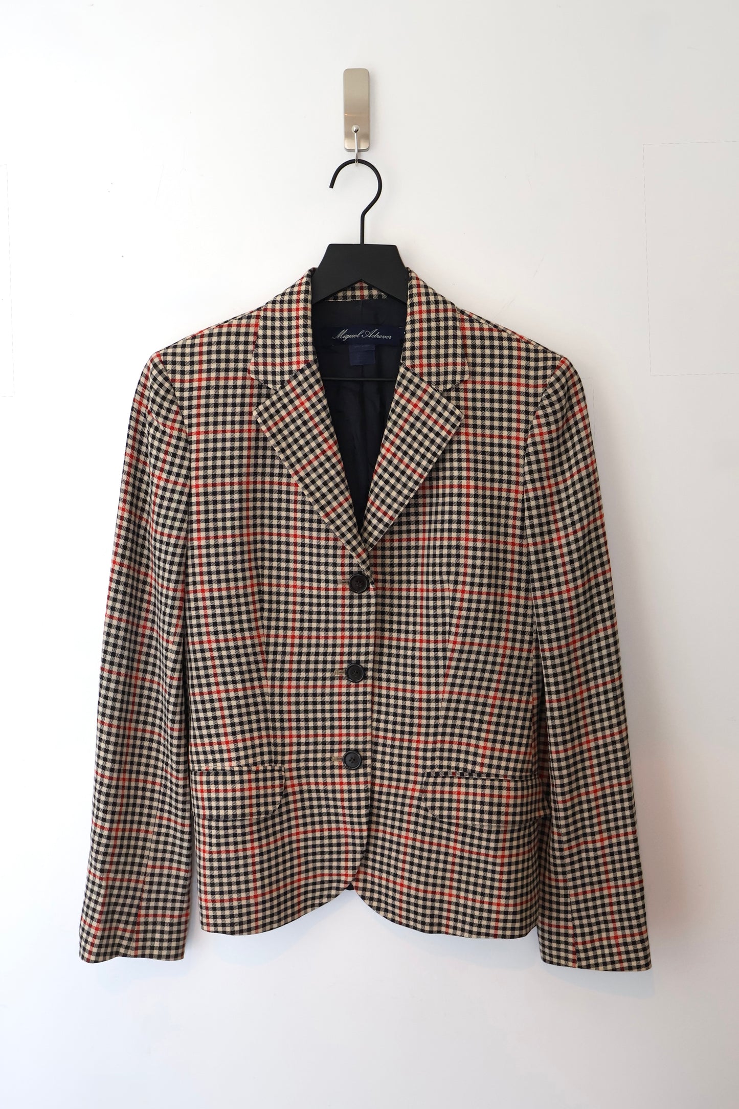 SS01 Miguel Adrover Gingham Check Blazer
