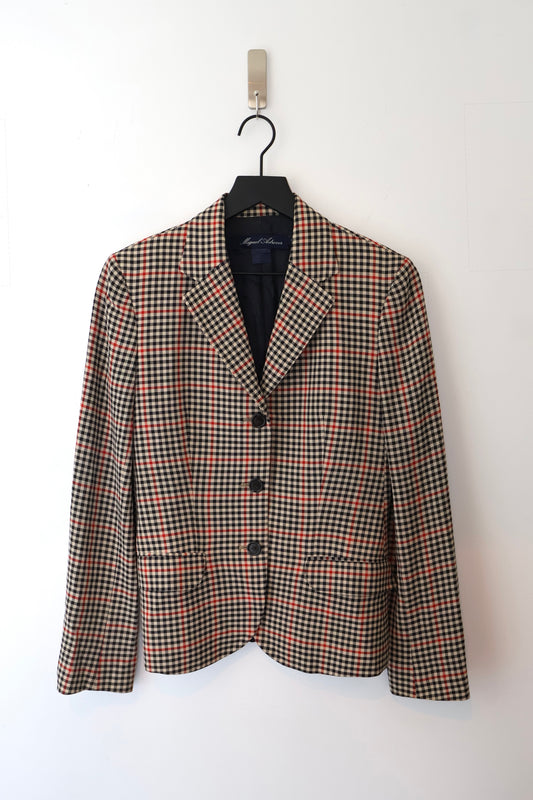 SS01 Miguel Adrover Gingham Check Blazer