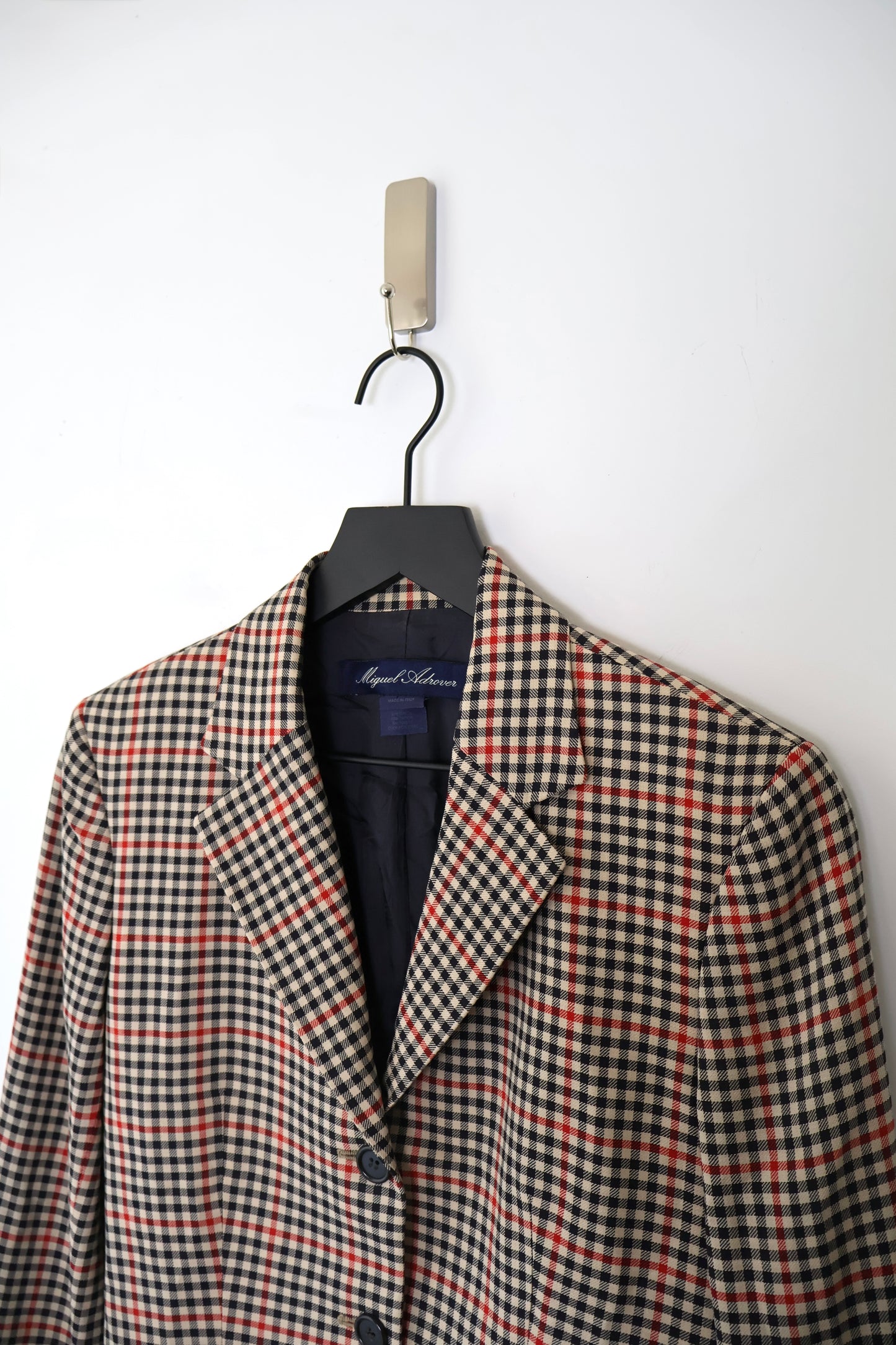 SS01 Miguel Adrover Gingham Check Blazer