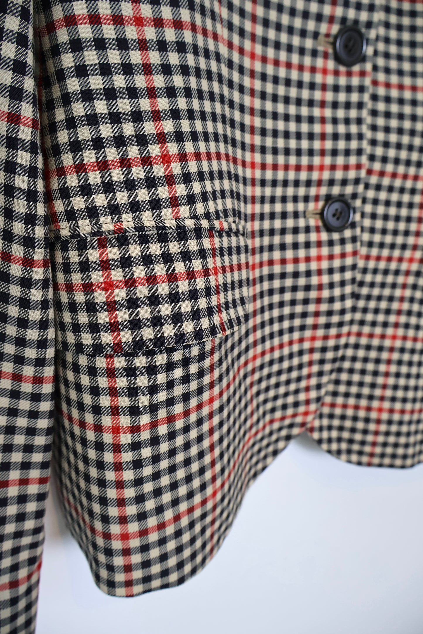 SS01 Miguel Adrover Gingham Check Blazer
