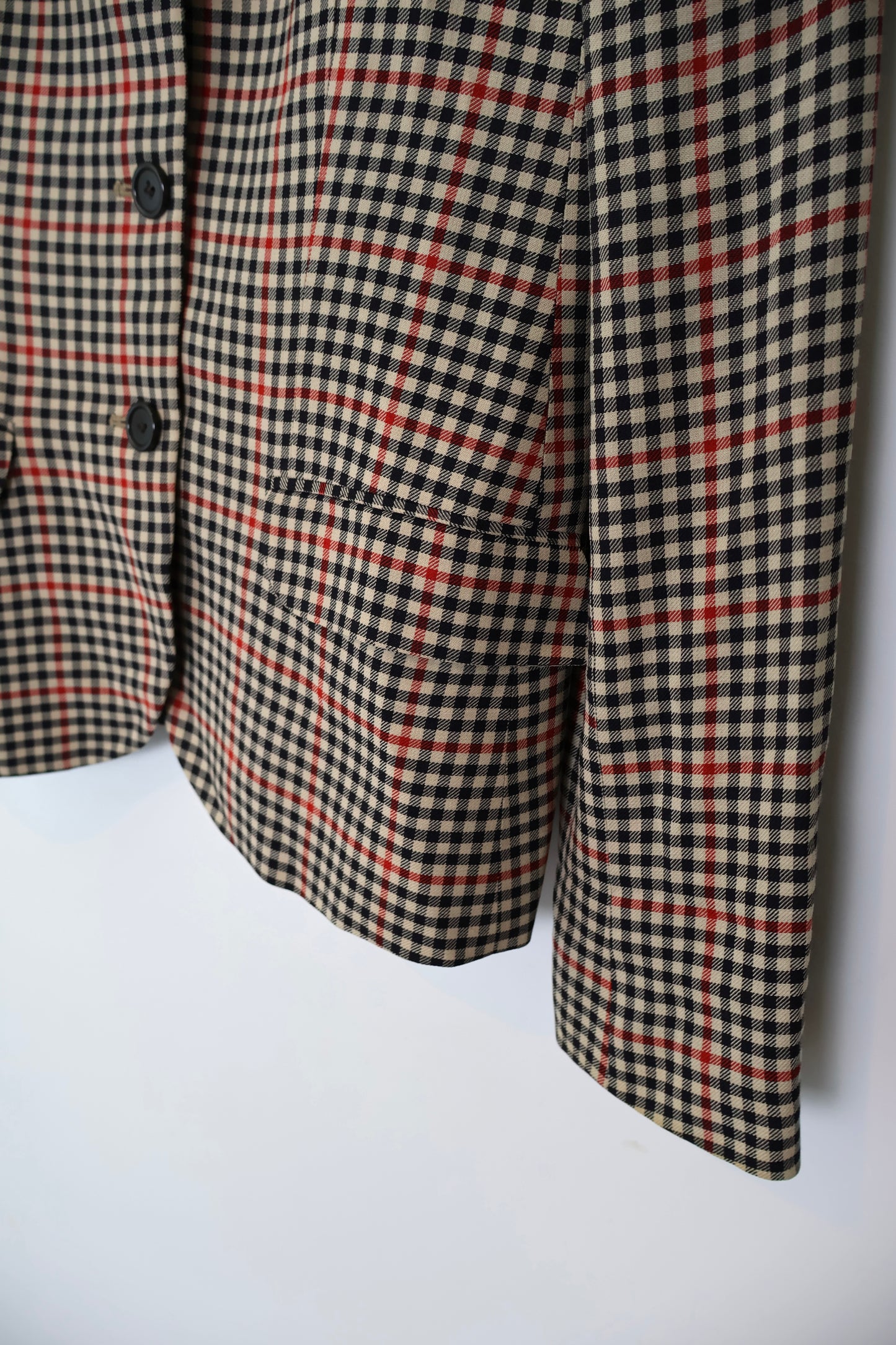 SS01 Miguel Adrover Gingham Check Blazer