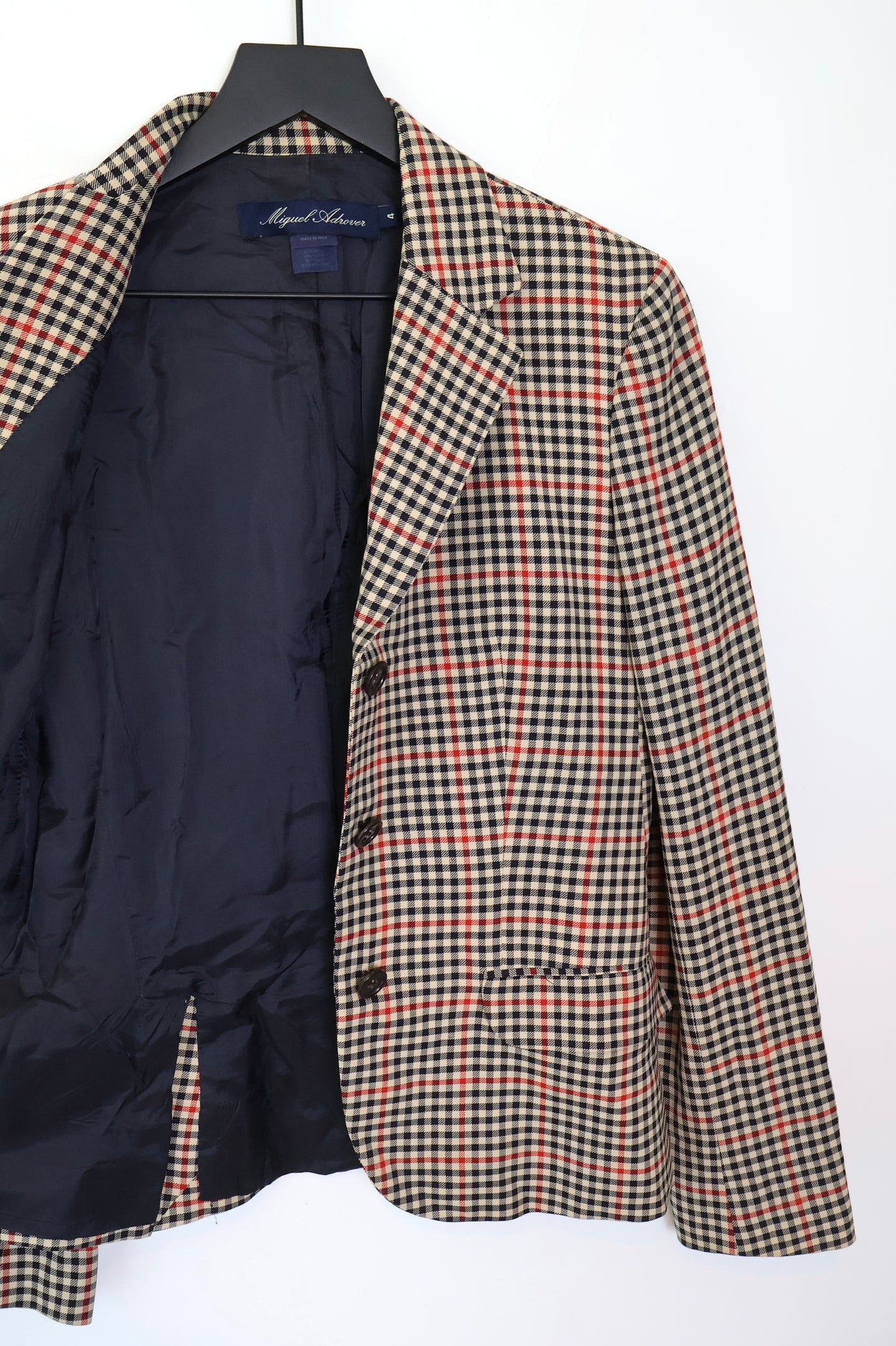 SS01 Miguel Adrover Gingham Check Blazer