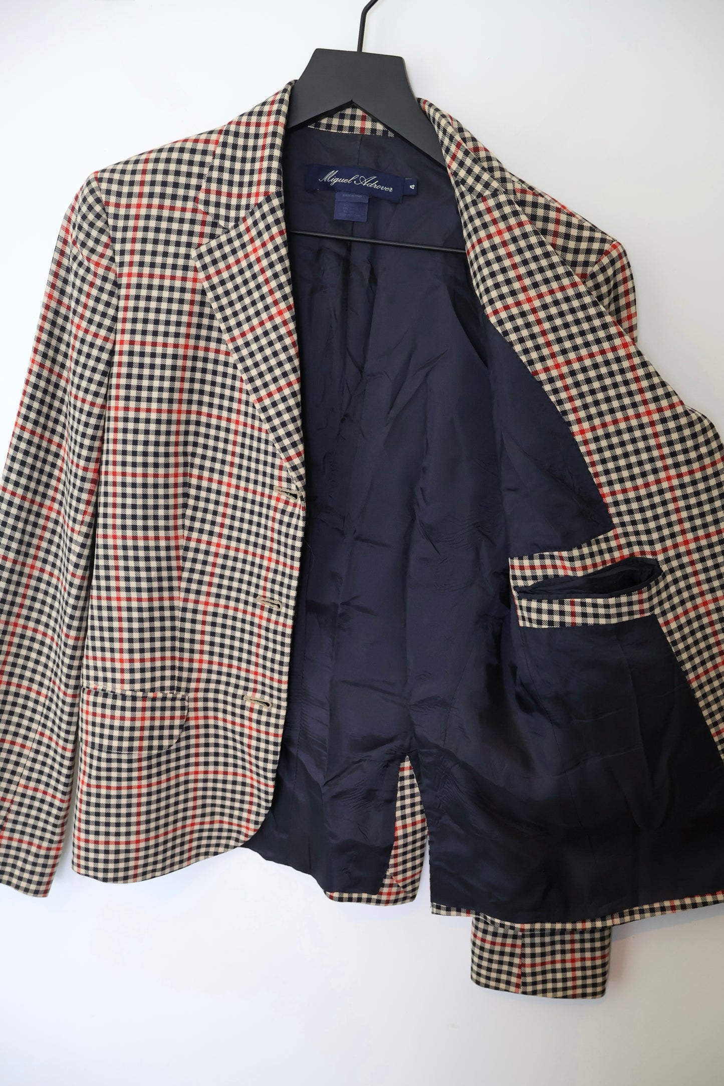 SS01 Miguel Adrover Gingham Check Blazer