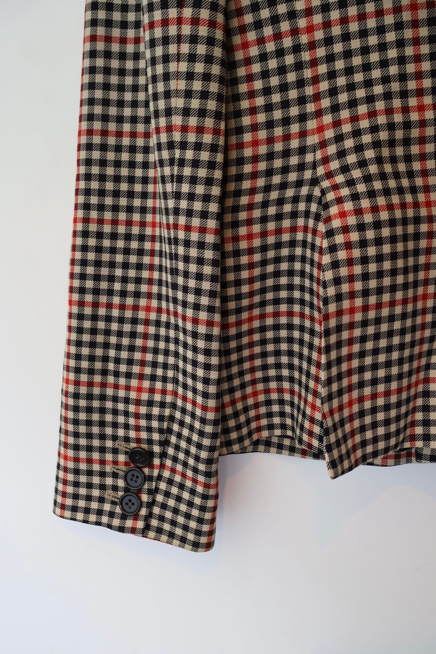 SS01 Miguel Adrover Gingham Check Blazer