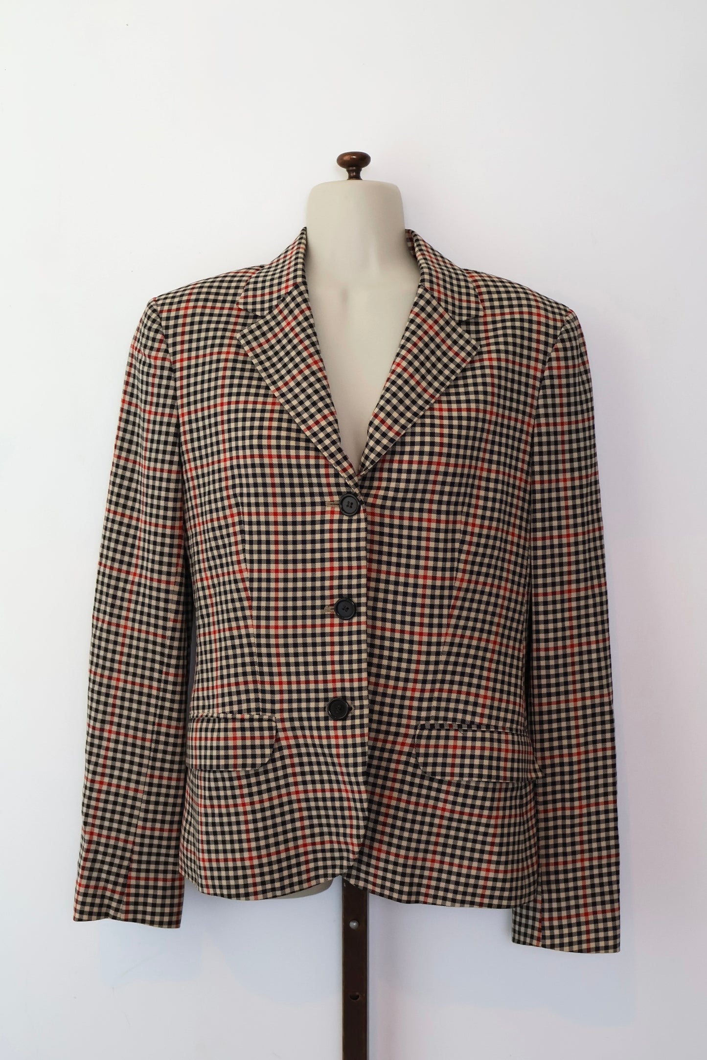 SS01 Miguel Adrover Gingham Check Blazer