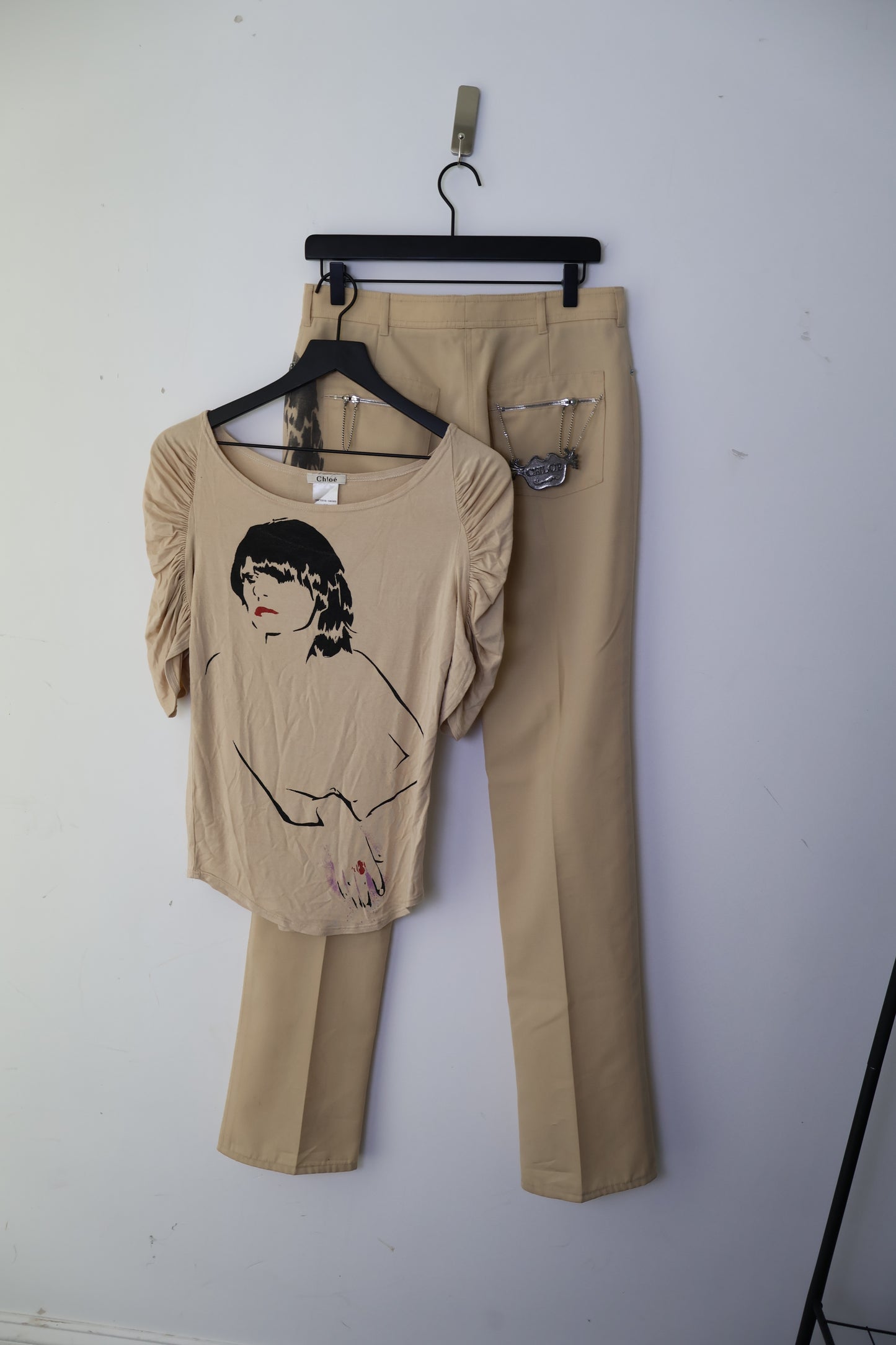 FW01 Chloé Face Print Trousers