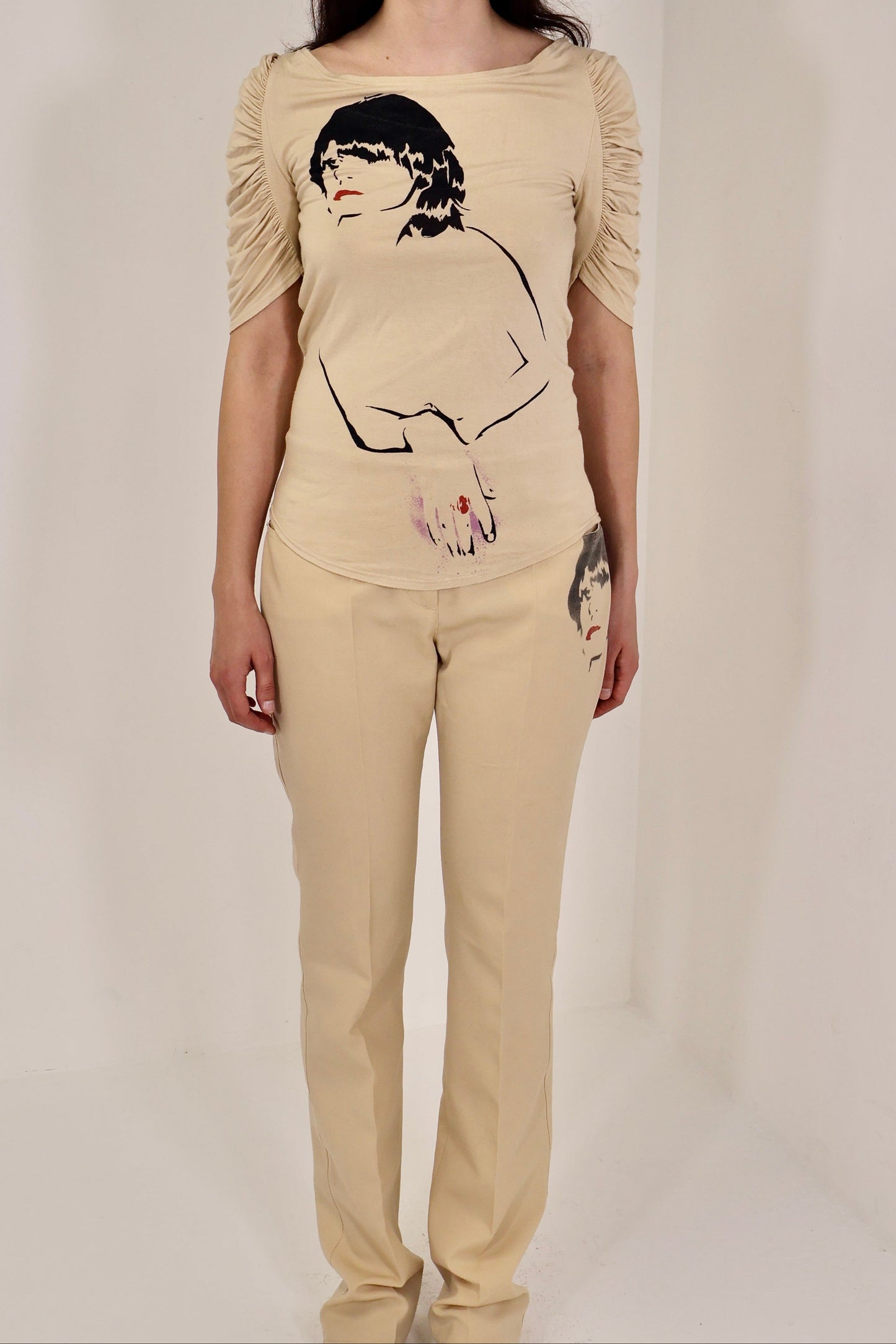 FW01 Chloé Face Print Top
