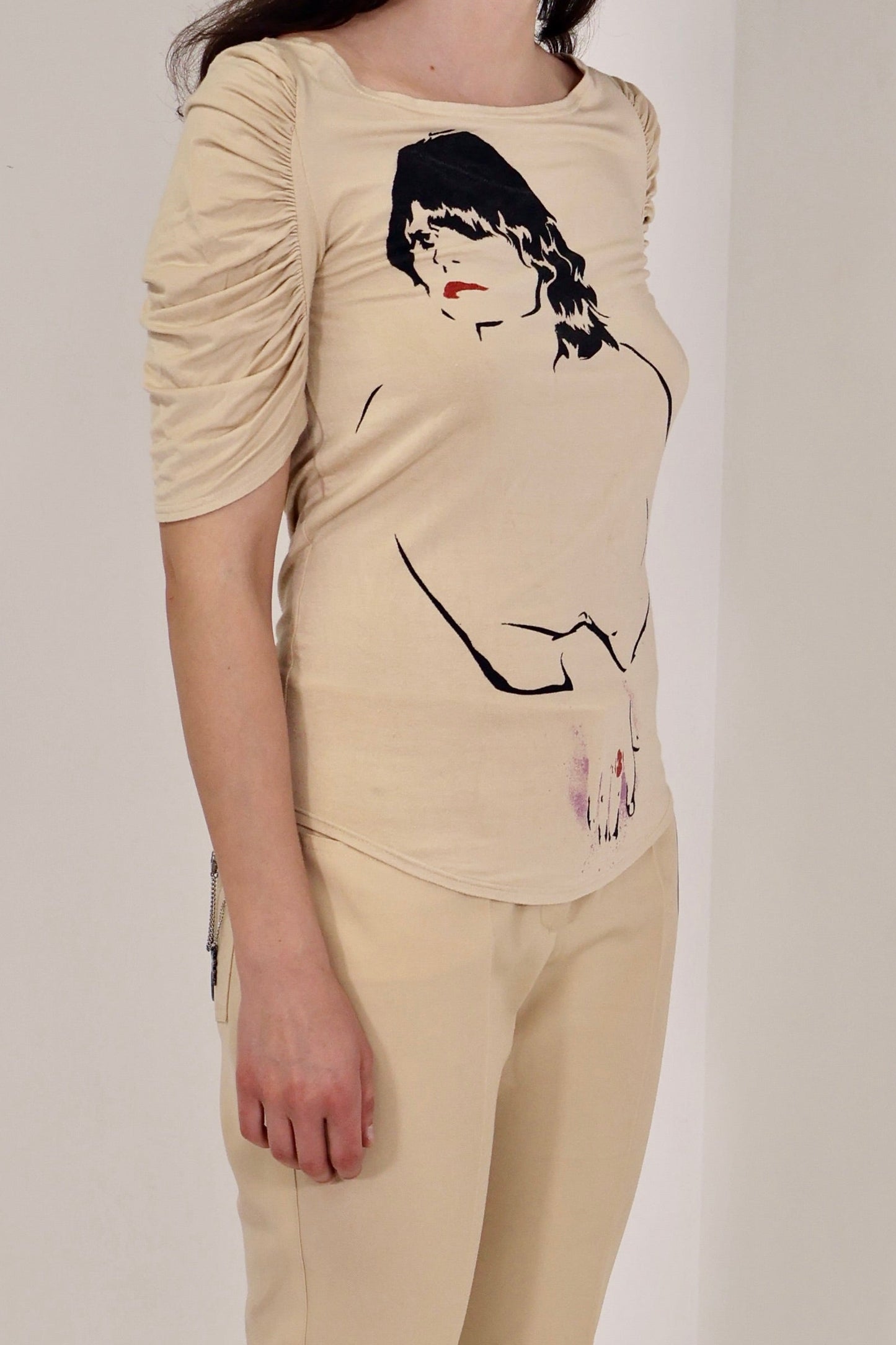 FW01 Chloé Face Print Top