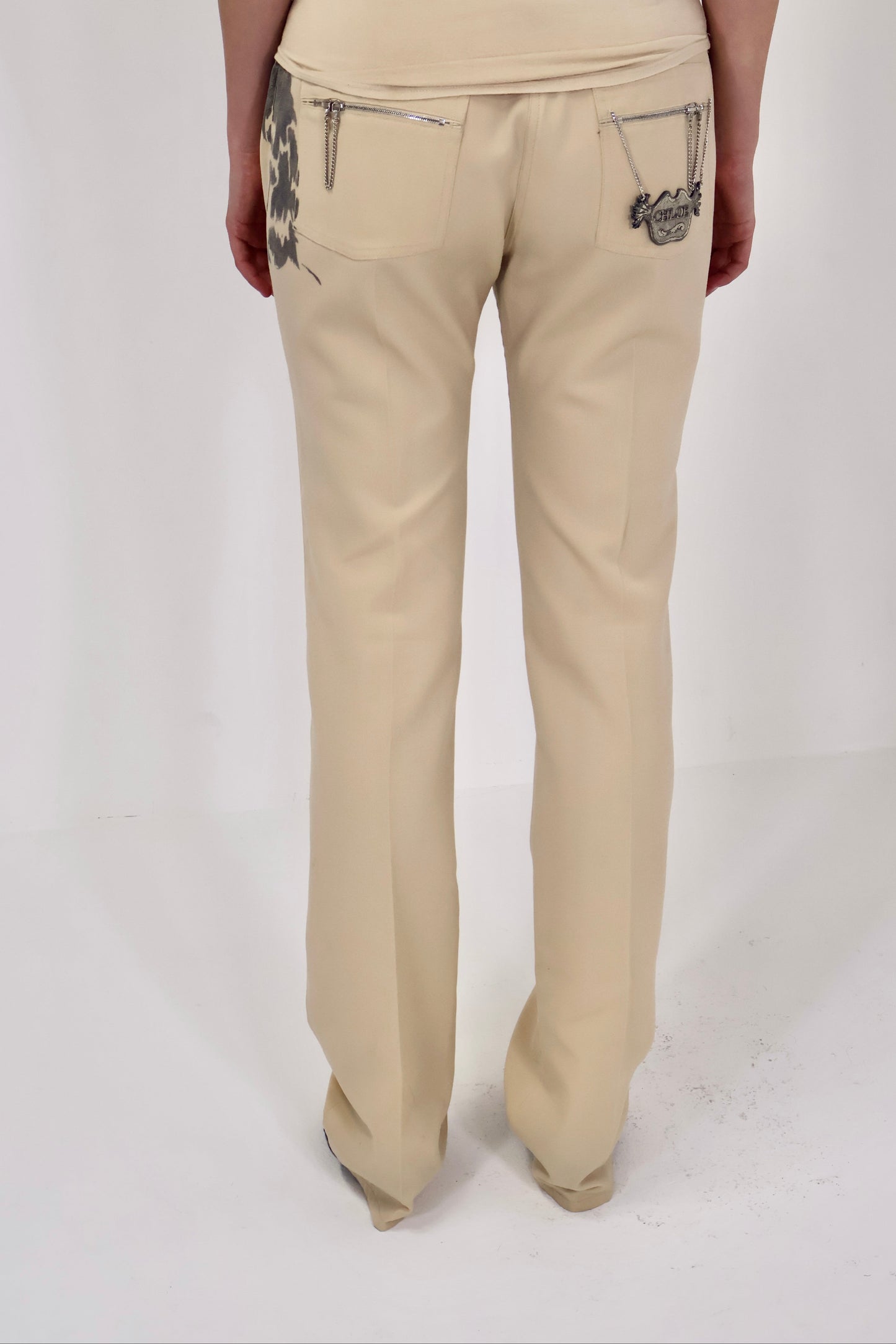FW01 Chloé Face Print Trousers